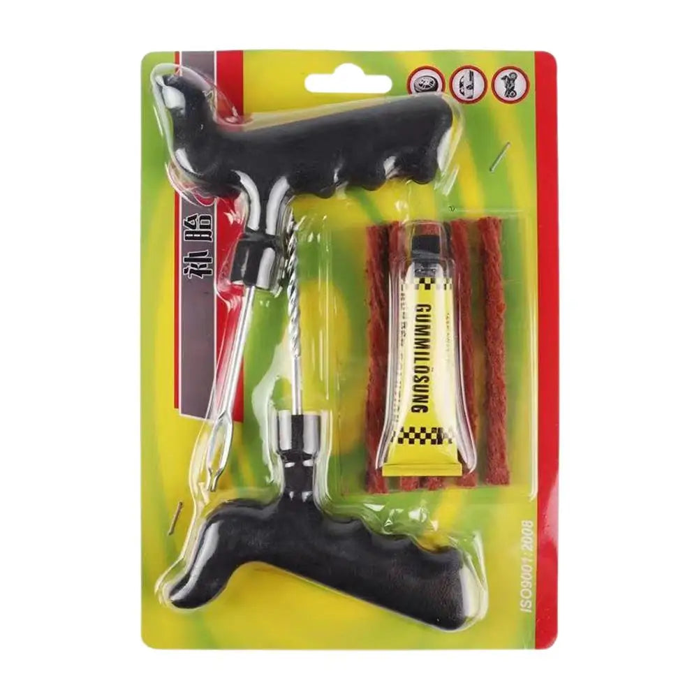 Tire Repair Kit Quick Motorcycle Emergency Tubeless Tire Puncture Repair Tools Tire Rubber Strips Puncture Plugs Repair Tool