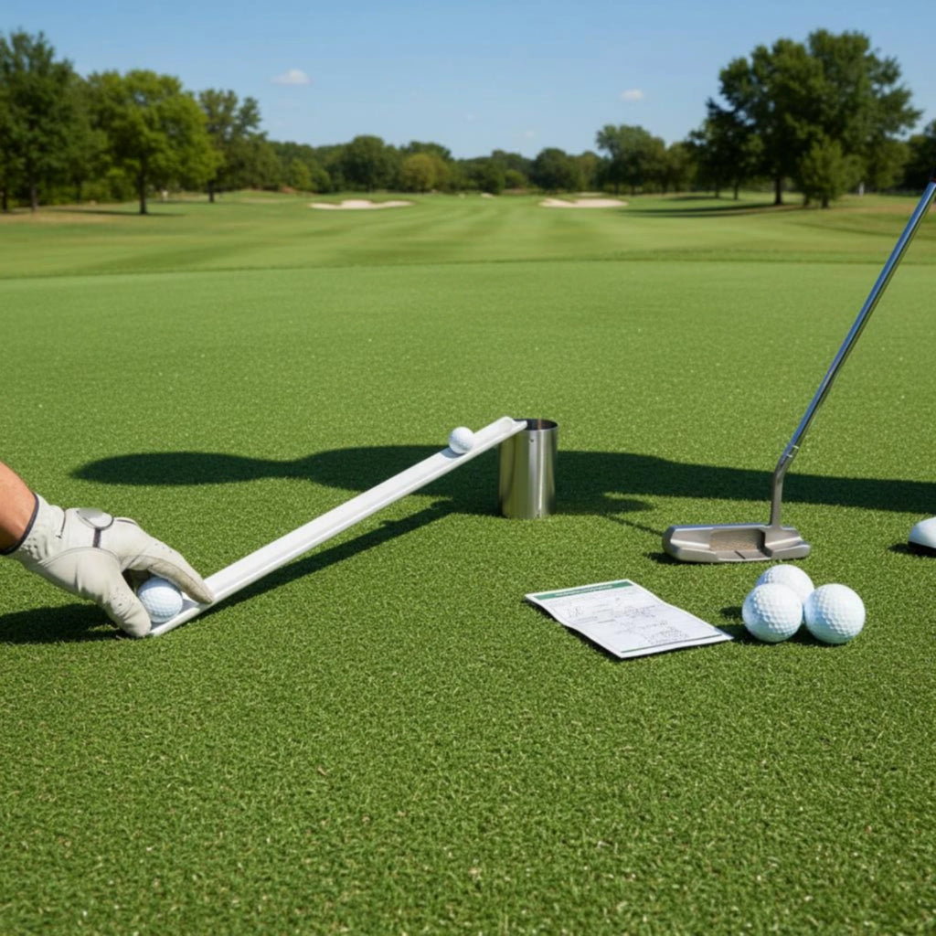 Golf Green Velocity Meter Metal Putting Green Velocity Tester Golf Putting Aid Sturdy Sports Equipment Portable