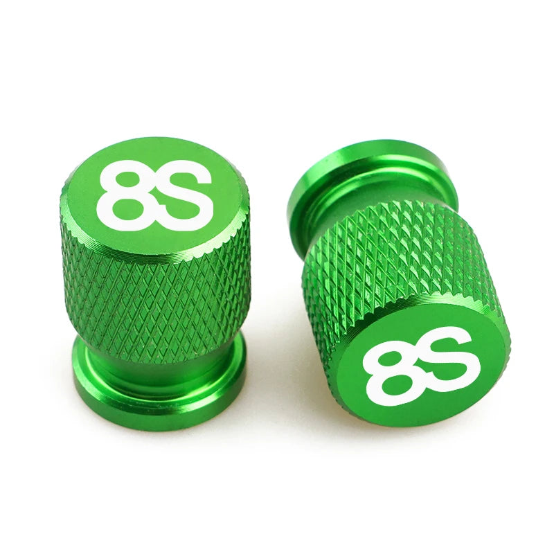 motorcycle repack Accessories CNC Aluminum Wheel Tyre Valve Cap 1 Pair With Logo 8S For SUZUKI GSX-8S GSXS-8S GSX8S GSX 8S
