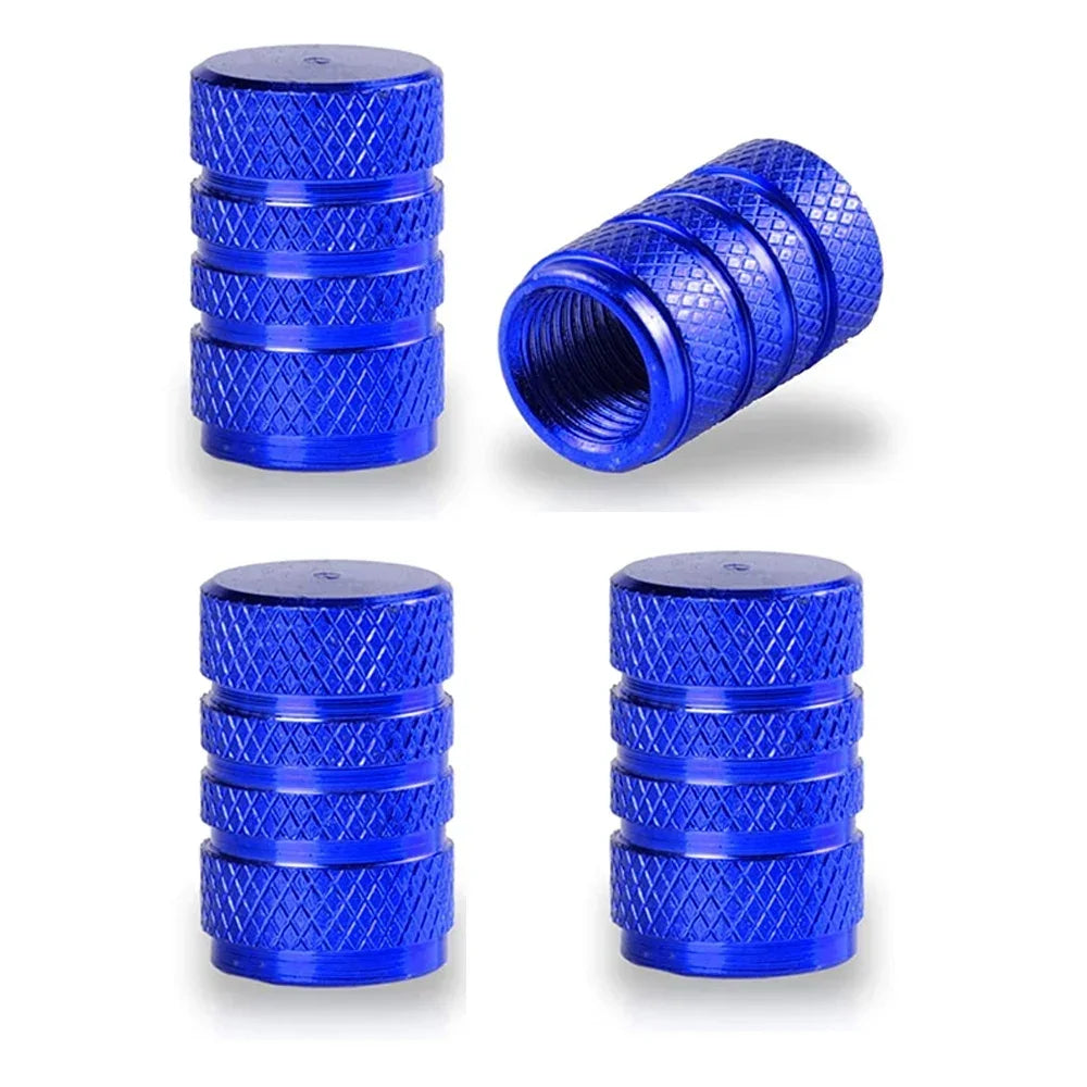 Aluminum Alloy Tire Valve Stem Caps 4 Pcs Universal Stem Covers for Cars Motorcycles and Bikes Auto Tire Accessoires