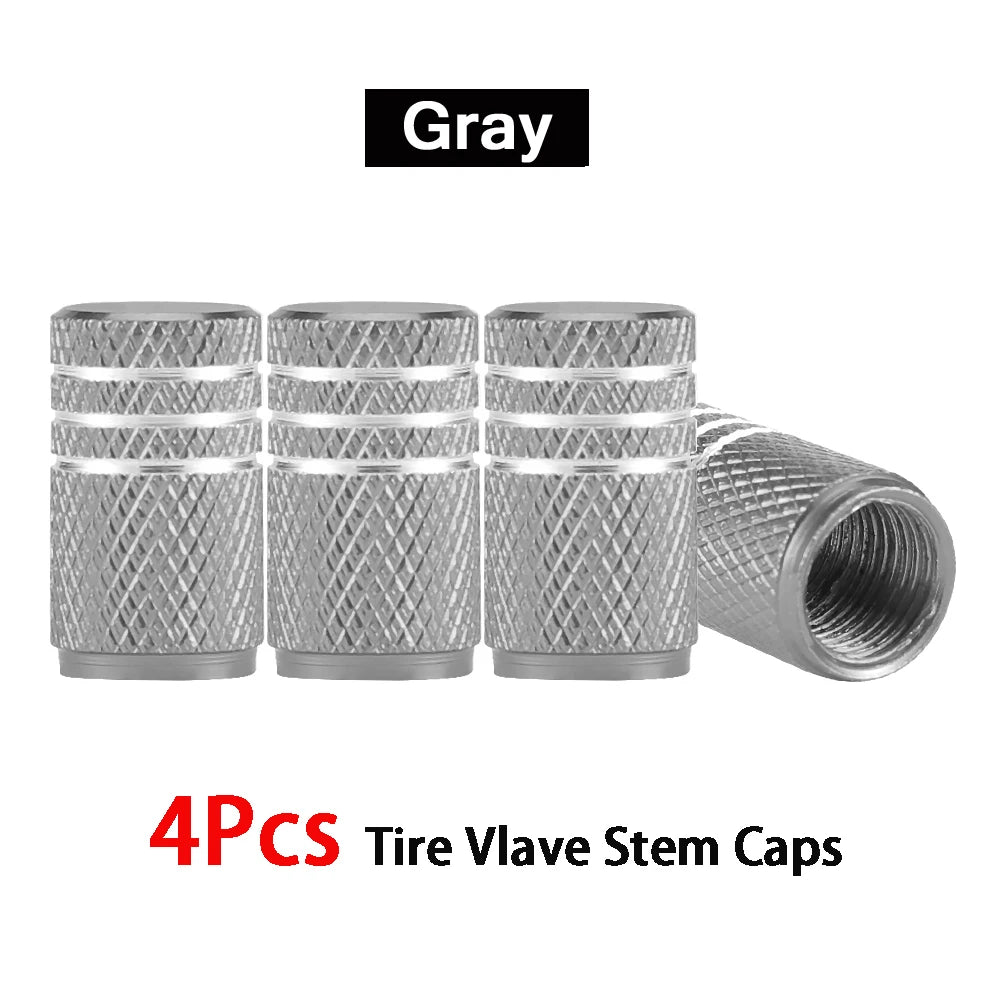 DSYCAR 4Pcs/Lot Universal Alu-Alloy Tire Valve Caps for Car Truck Motorcycle Bicycle Valve Stem Cover Tire Accessories