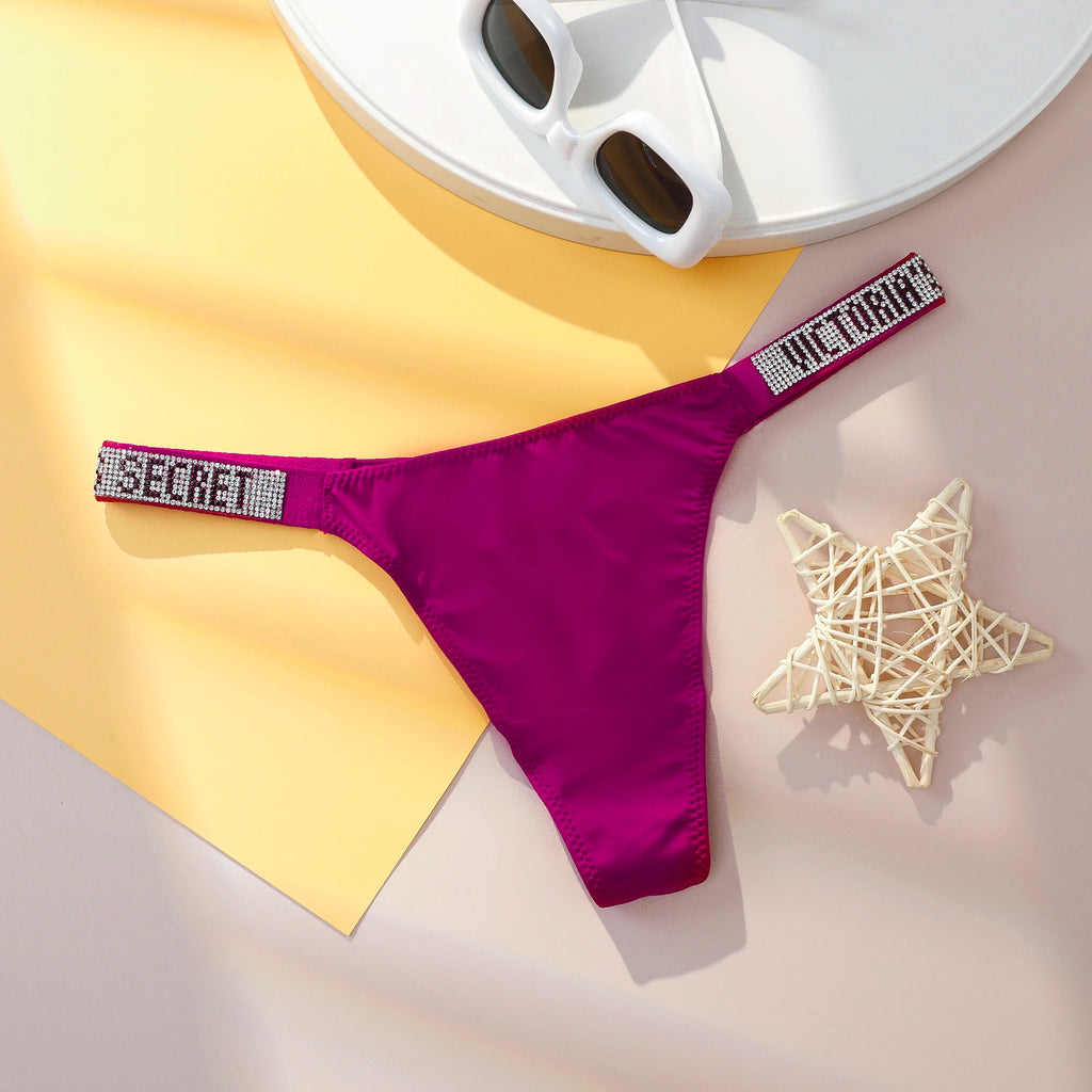 Victoria Secret Very Sexy Shine Script Thong Panty Sexy Lingerie Women Underwear Seamless Hot Sale