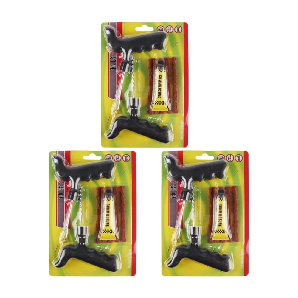 Tire Repair Kit Quick Motorcycle Emergency Tubeless Tire Puncture Repair Tools Tire Rubber Strips Puncture Plugs Repair Tool