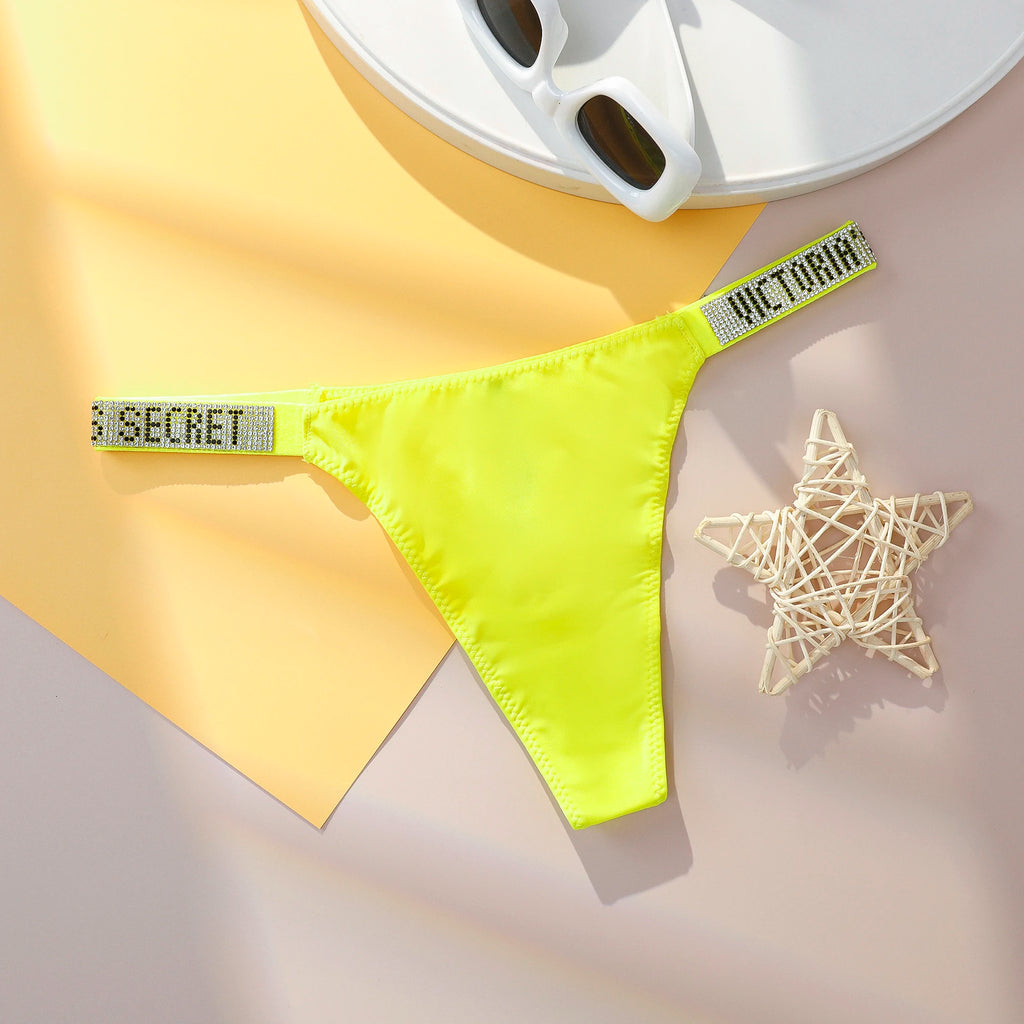 Victoria Secret Very Sexy Shine Script Thong Panty Sexy Lingerie Women Underwear Seamless Hot Sale