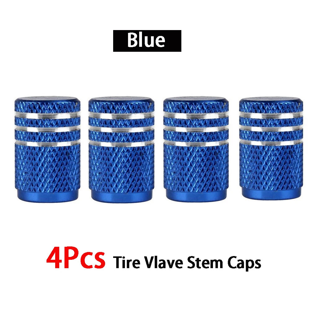 DSYCAR 4Pcs/Lot Universal Alu-Alloy Tire Valve Caps for Car Truck Motorcycle Bicycle Valve Stem Cover Tire Accessories