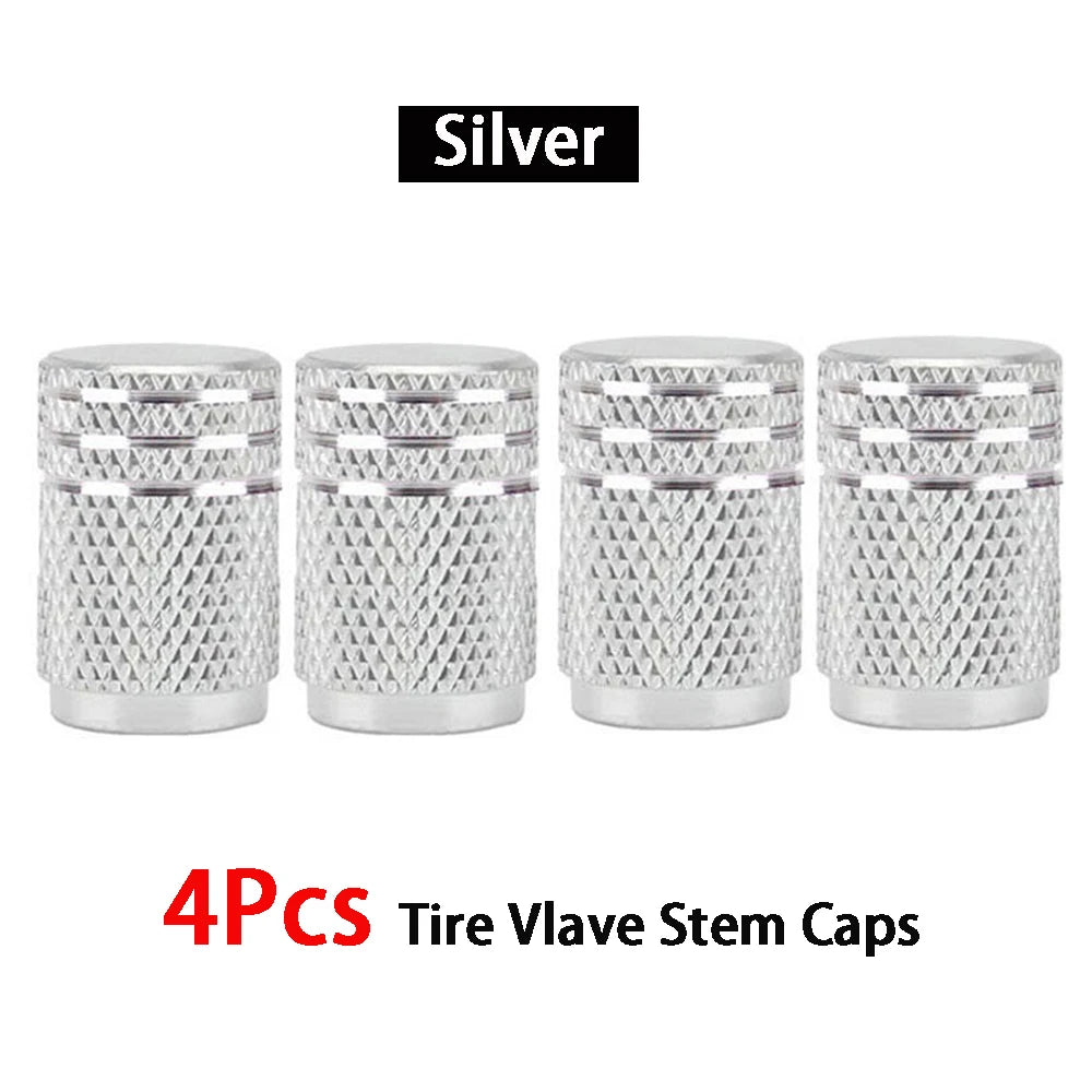 DSYCAR 4Pcs/Lot Universal Alu-Alloy Tire Valve Caps for Car Truck Motorcycle Bicycle Valve Stem Cover Tire Accessories