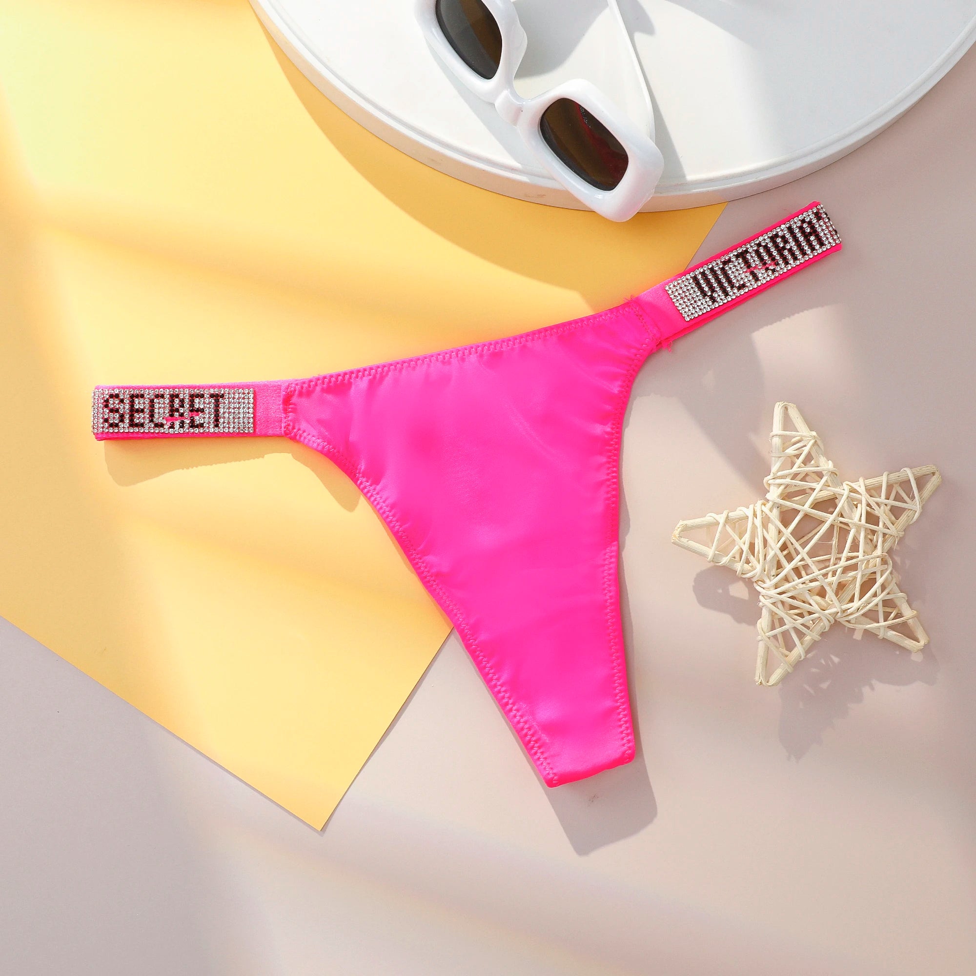 Victoria Secret Very Sexy Shine Script Thong Panty Sexy Lingerie Women Underwear Seamless Hot Sale