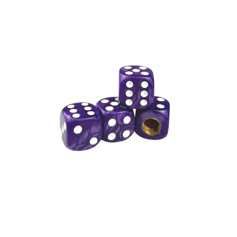Dice Valve Cap Acrylic Motorcycle Wheel Stem Cover Bicycle Dustproof Stem Cap Multicolored Tire Cap for Bike Car Bicycle Truck
