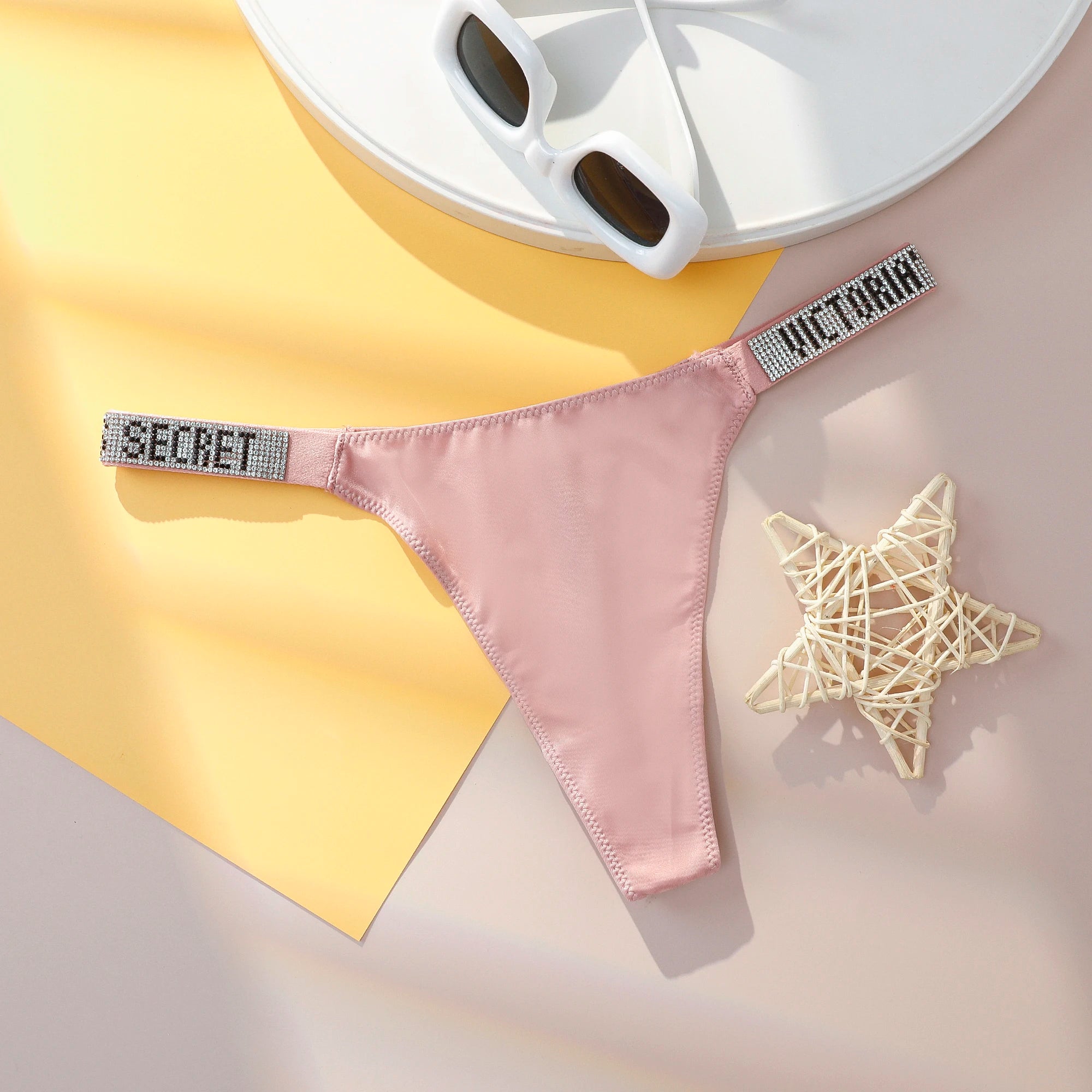 Victoria Secret Very Sexy Shine Script Thong Panty Sexy Lingerie Women Underwear Seamless Hot Sale