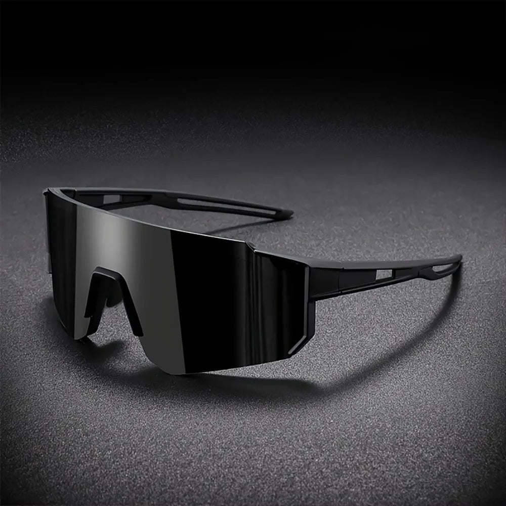 2pcs Men's Oversized Cycling Sunglasses Women Sport Goggles Windproof Lens Road Riding Bike Eyewear UV400 Gafas De Sol