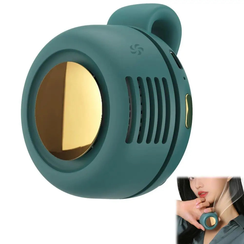 Portable Mini Bladeless Fan 3 Speed Adjustable Clip On Waist Shirt Silent Electric Fan Outdoor Travel Cooling Fan