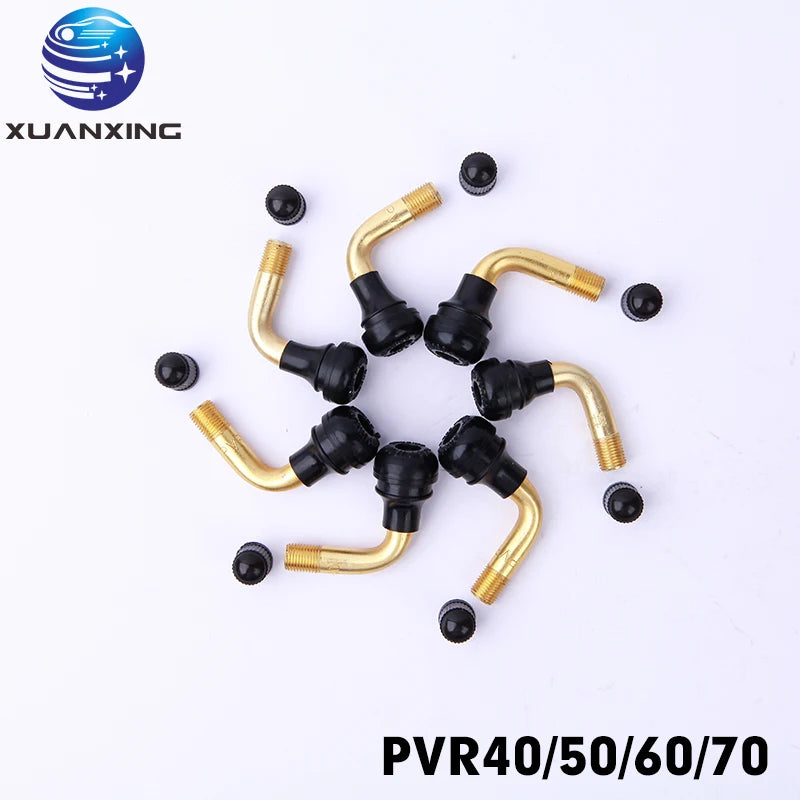 100PCS PVR70 PVR40 PVR50 PVR60 Rubber Valve Core Electric Car Tubeless Tire Valve Elbow Motorcycle Tire Valve Removal Tool