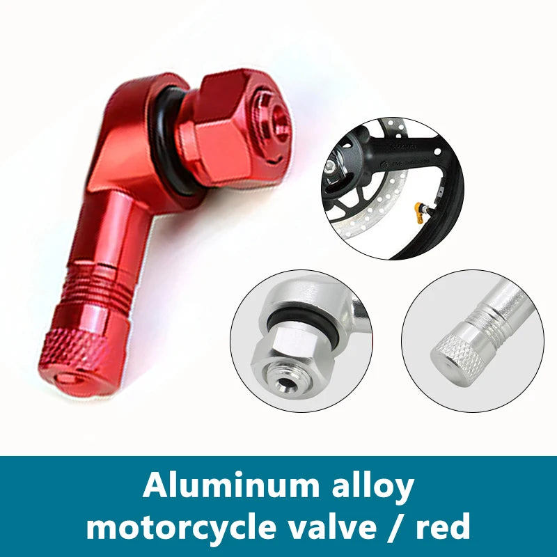 SEAMETAL 1/2pcs Universal Motorcycle Wheel Tire Valves Stem Cap Air Tire Cover 90 Degree CNC Aluminum Tubeless Valve Stems