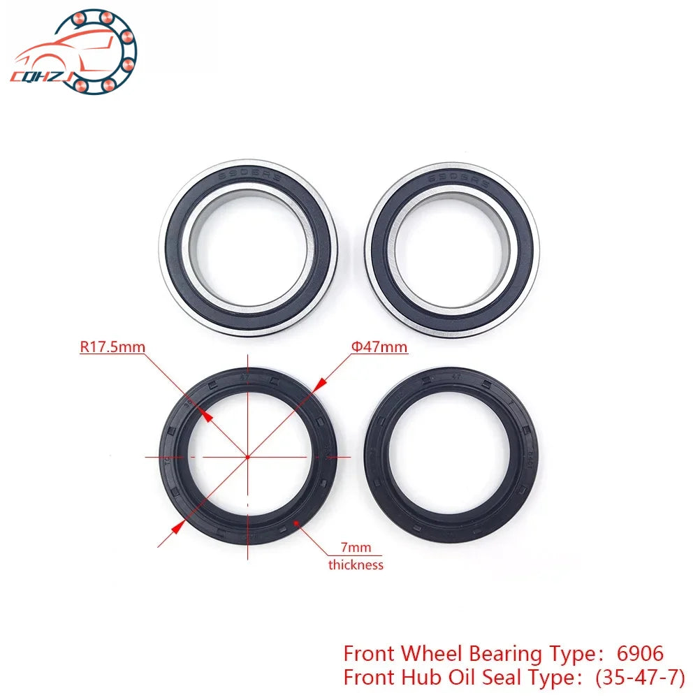 CQHZJ Motorcycle Front Rear Wheel Hub Oil Seal Bearing Set For KTM EXC200 SX300  XC150 CR125 HUSQVARNA TC250 FC450 FE250 FE390E