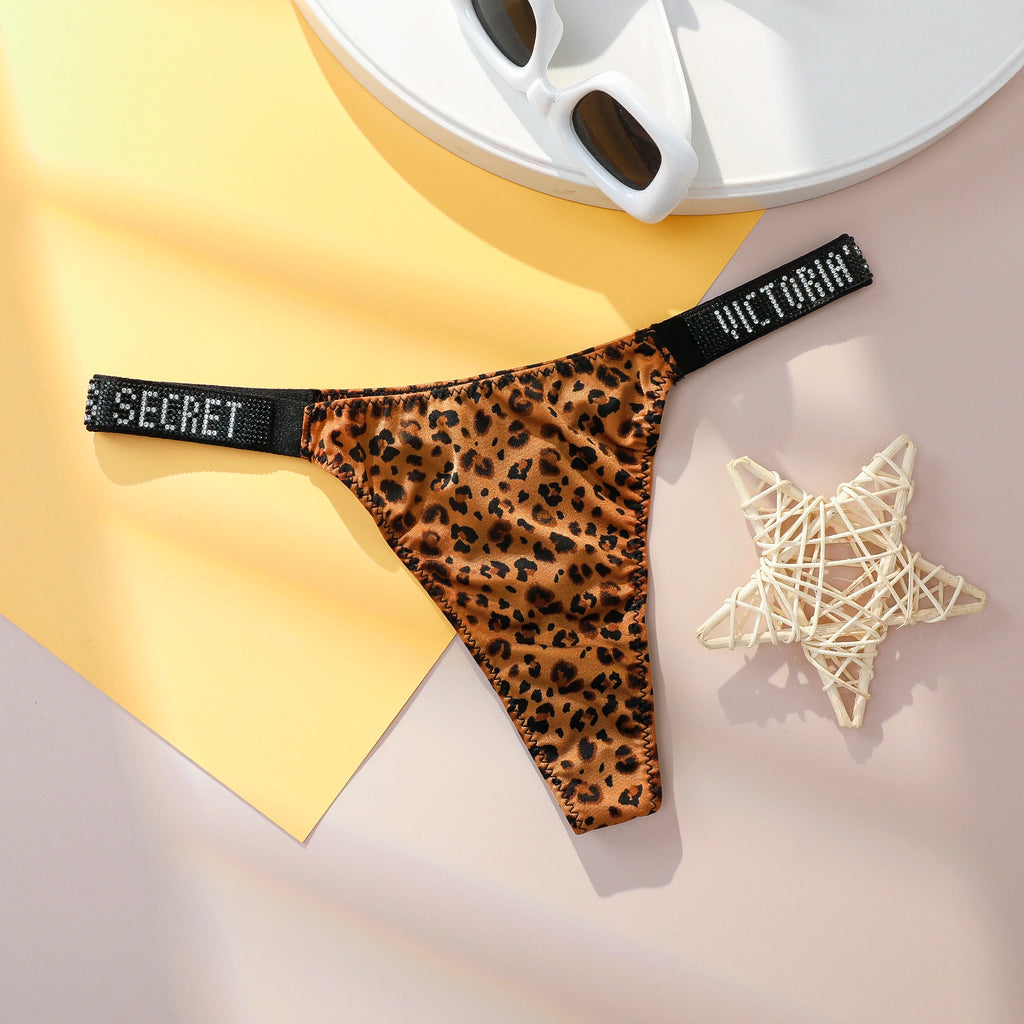Victoria Secret Very Sexy Shine Script Thong Panty Sexy Lingerie Women Underwear Seamless Hot Sale