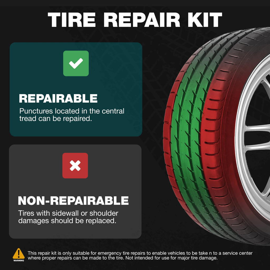 Libraton 78PCS Car Tire Repair Kit Heavy Duty Professional Tire Plug Kit Repair Tools For Fix Car Motorcycle SUV Truck Tire Plug