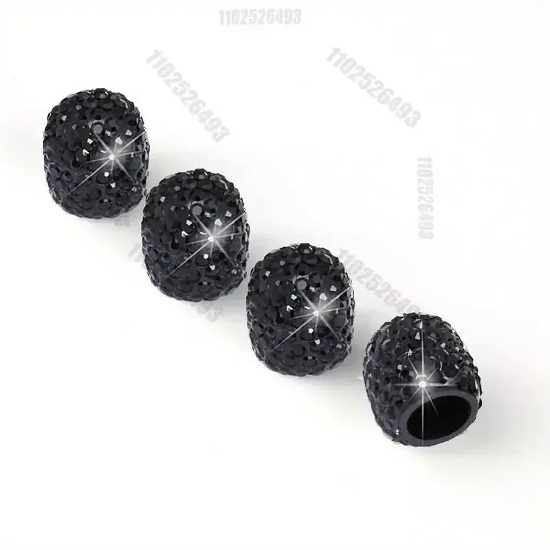 4/2pcs Diamond Crystal Motorcycle Car Tire Valve Caps Shining Dust-proof Wheel Valve Cover Vehicle Bling Valve Cap Styling Toos