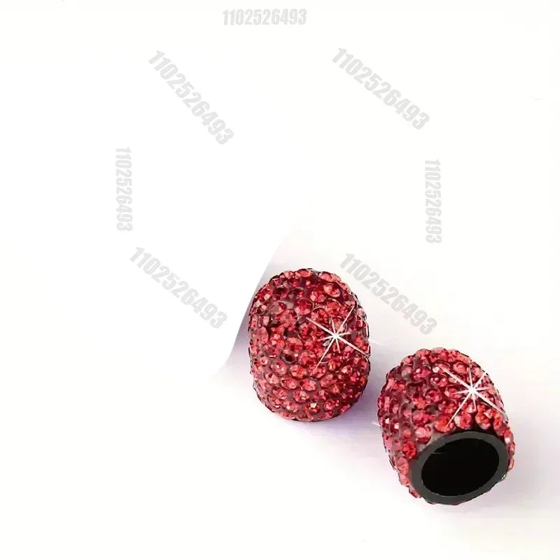 4/2pcs Diamond Crystal Motorcycle Car Tire Valve Caps Shining Dust-proof Wheel Valve Cover Vehicle Bling Valve Cap Styling Toos