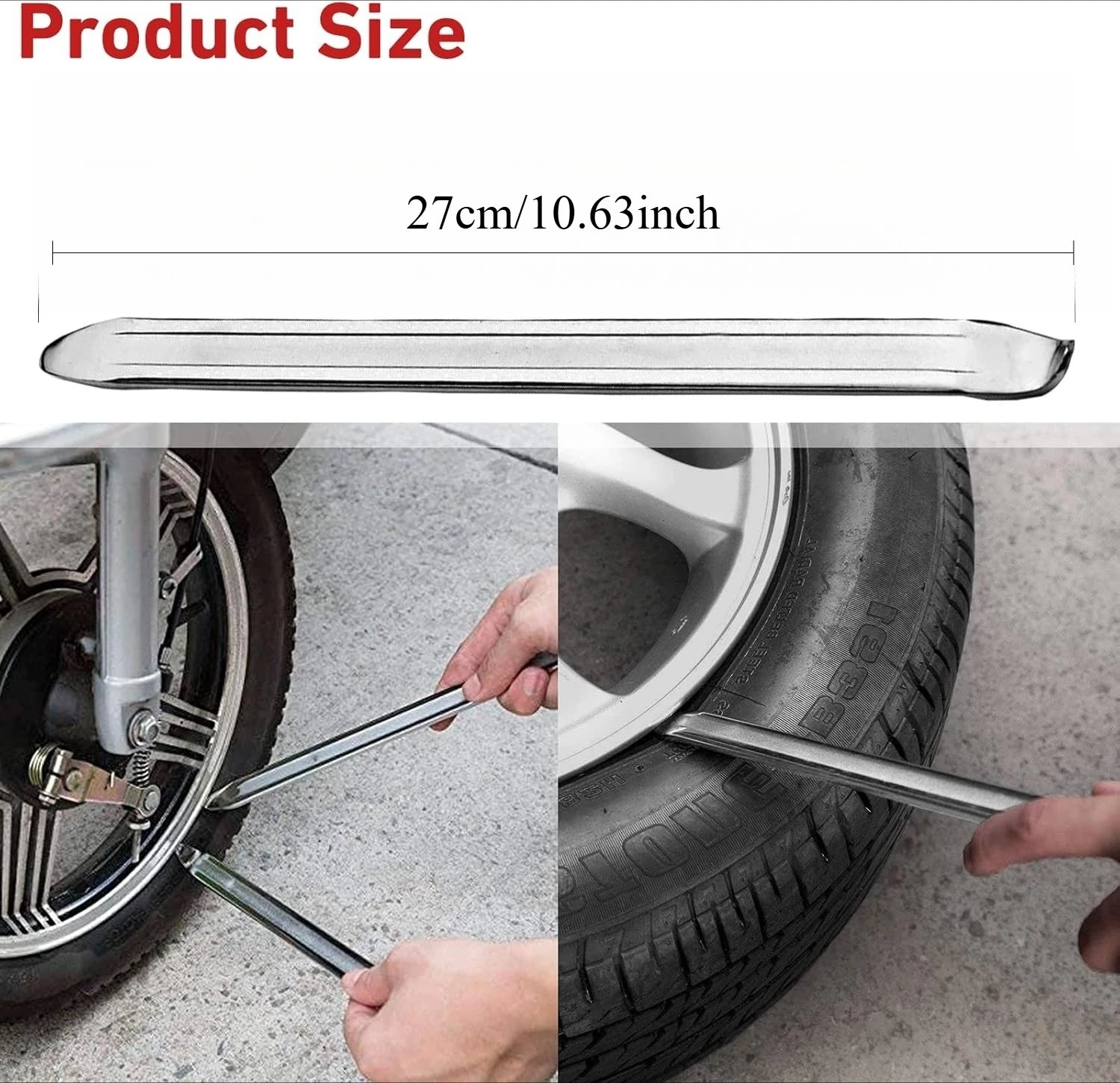 Multifunctional Tire Change Tool 27cm Bike Motorcycle Car Tire Lever Kit Curved Steel Tyre Iron Pry Bar Removal Repair Tool