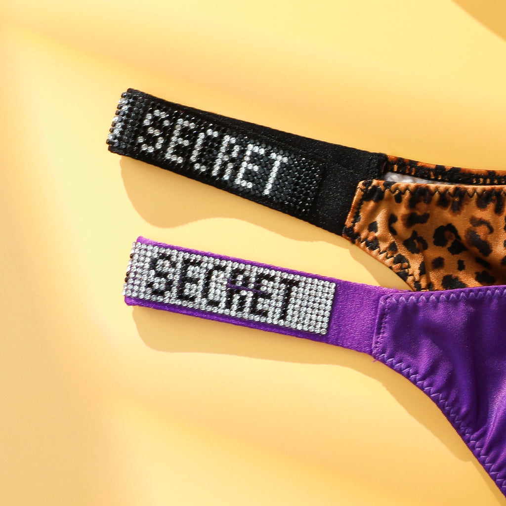 Victoria Secret Very Sexy Shine Script Thong Panty Sexy Lingerie Women Underwear Seamless Hot Sale