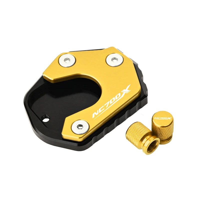 Kickstand Side Stand Foot Extension Pad & Tire Valve Cap New Fit For HONDA NC700X NC700 X  NC 700 X Motorcycle CNC Accessories