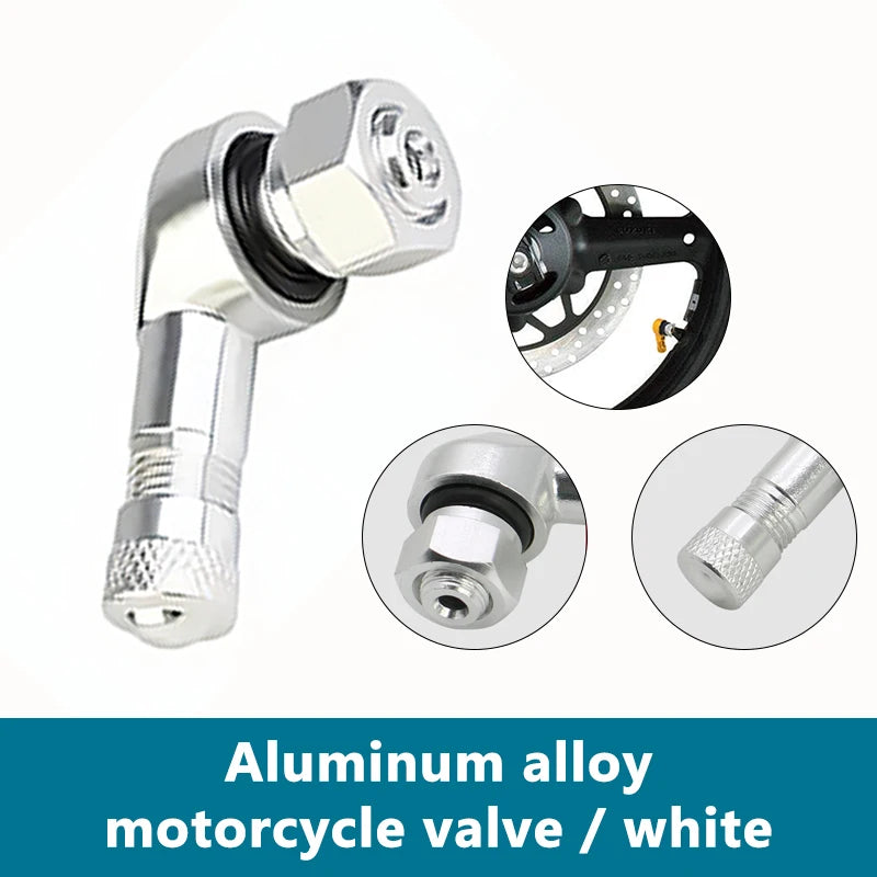 SEAMETAL 1/2pcs Universal Motorcycle Wheel Tire Valves Stem Cap Air Tire Cover 90 Degree CNC Aluminum Tubeless Valve Stems
