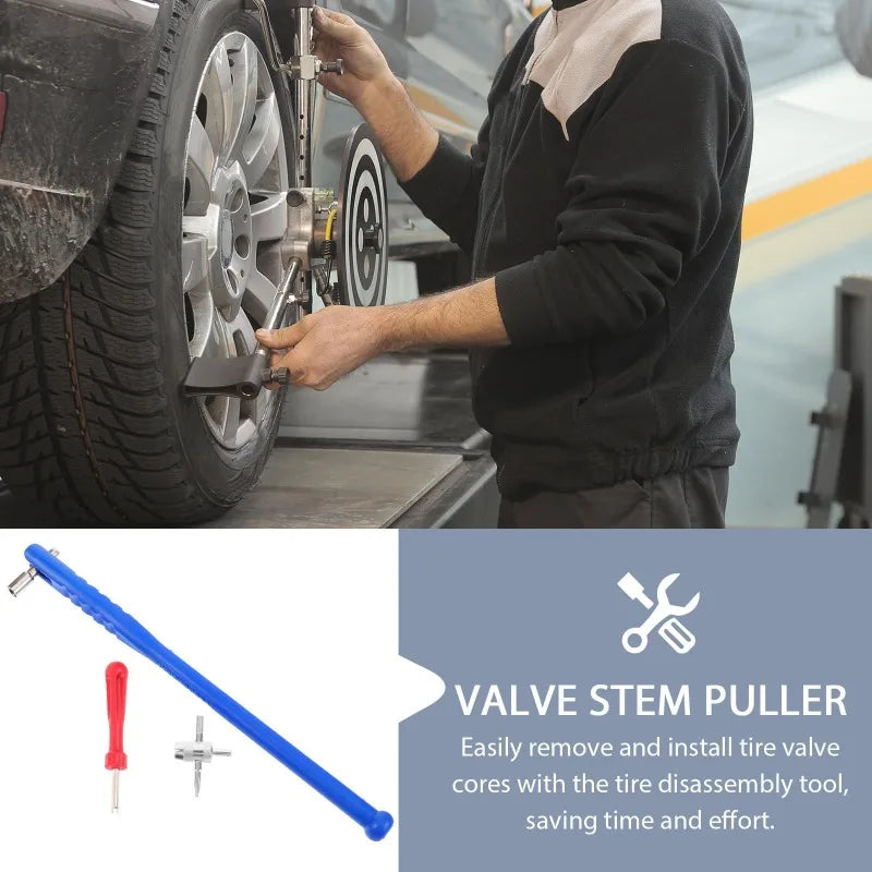 New Car Motorcycle Tire Valve Stem Puller Installer Metal Practical Repair Tool Set Flywheel Puller Flywheel Remover